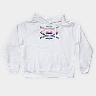 Colourful geometric sunrise Kids Hoodie